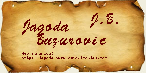 Jagoda Buzurović vizit kartica